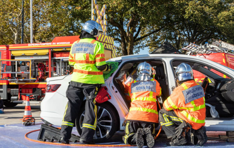 Le secours routier fait le show au village prévention du congrès