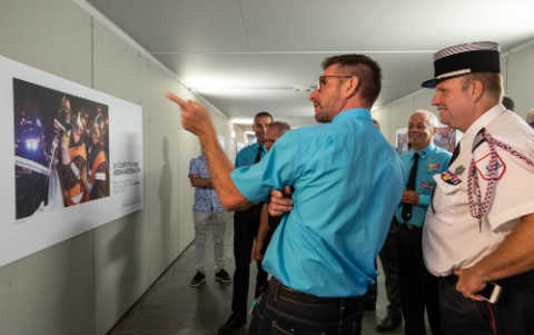 VIGNETTE - Exposition photo sapeurs-pompiers en gare de Bourg-en-Bresse