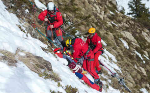 Intervention des secours en montagne