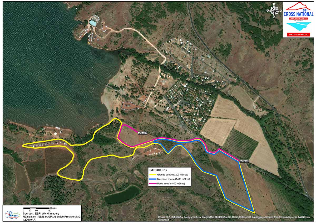 Parcours du cross national des sapeurs-pompiers de France 2019