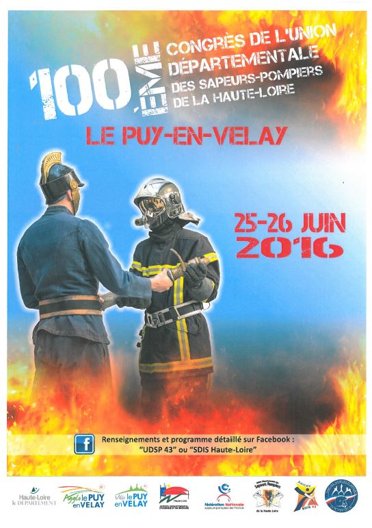 Affiche congrès pompiers Haute-Loire