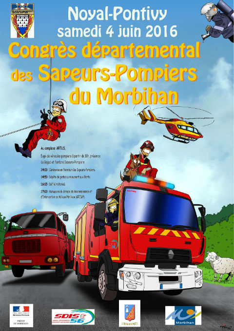 Affiche congrès pompiers Morbihan