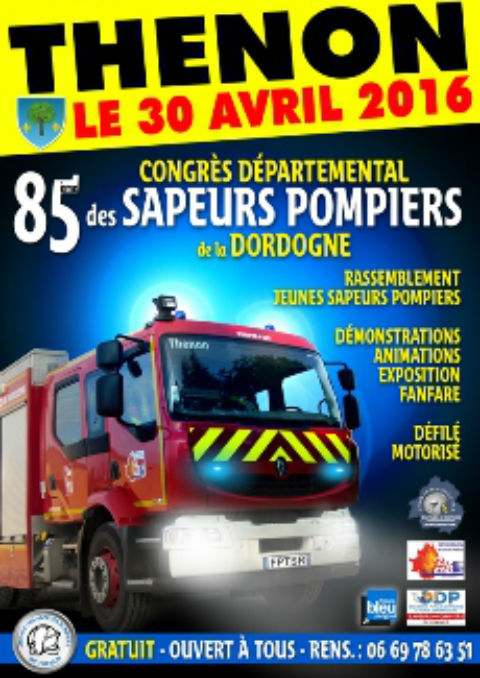 Affiche congrès pompiers Dordogne
