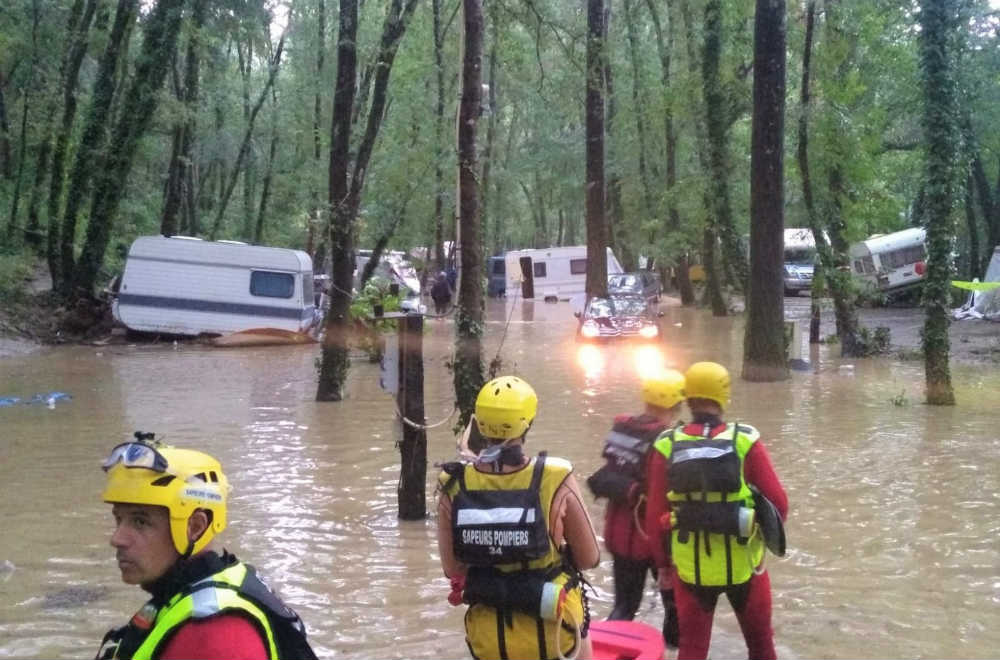 Intempéries dans le Gard - Des sauveteurs aquatiques du Sdis34 en renfort