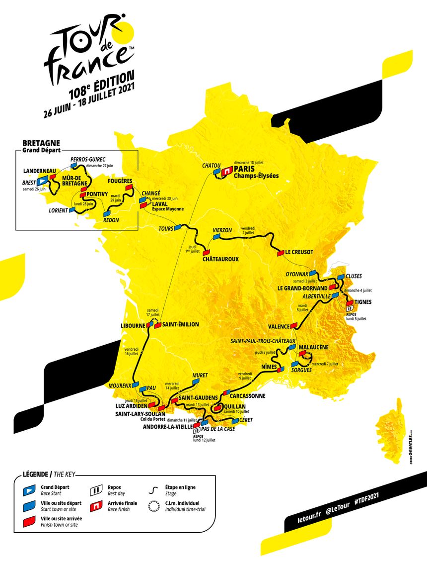 Carte TDF 2020