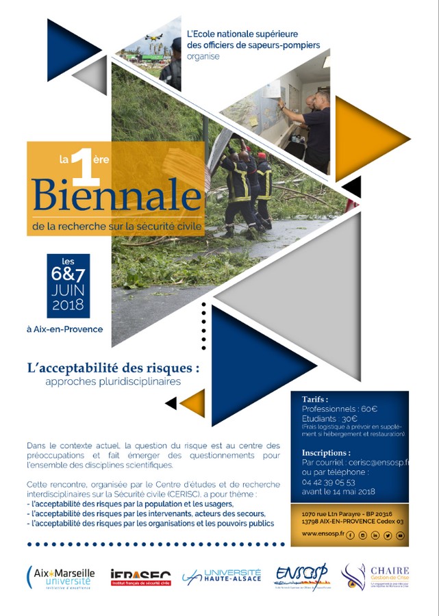 1ère biennale de la recherche sur la sécurité civile - ENSOSP