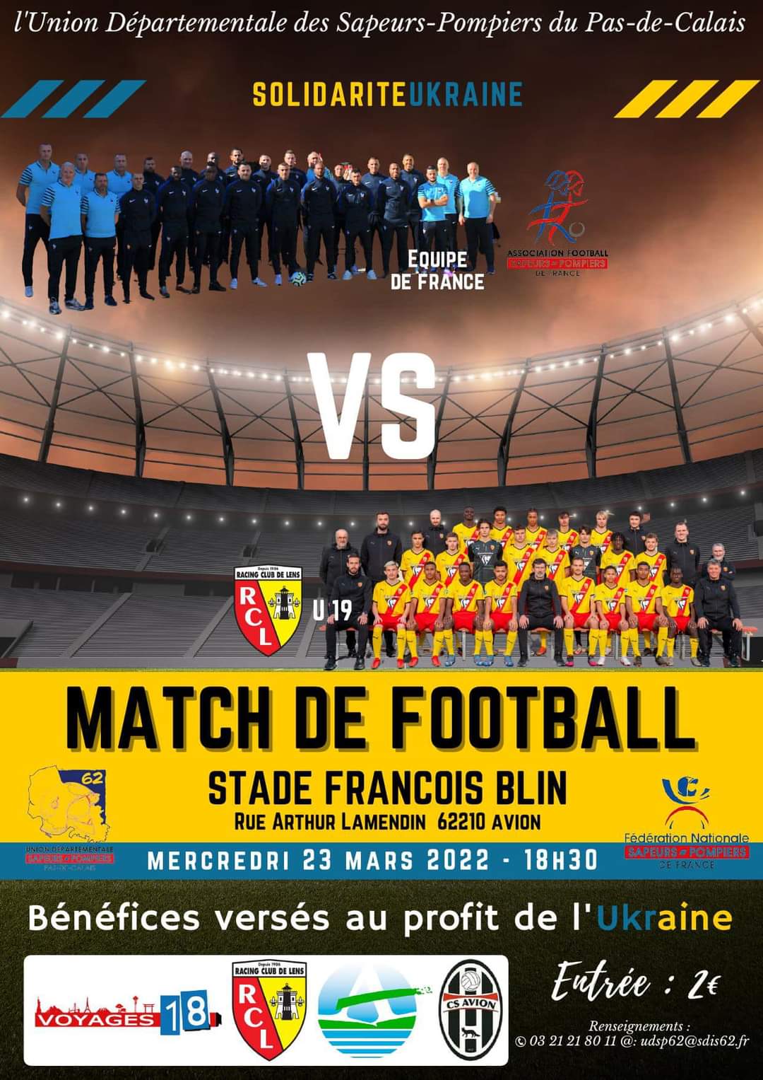 Match de soutien à l’Ukraine