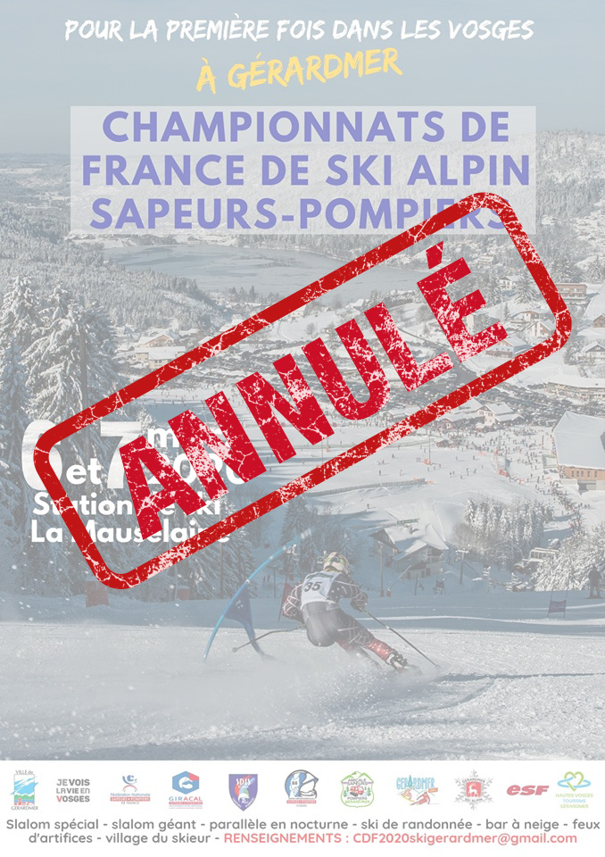 affiche ski alpin 2020 - annulé