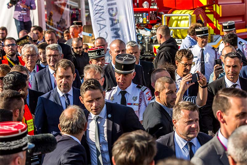 Grégory Allione et Christophe Castaner - congrès national des sapeurs-pompiers de France