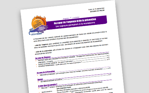 Congrès des sapeurs-pompiers du 25 septembre 2014