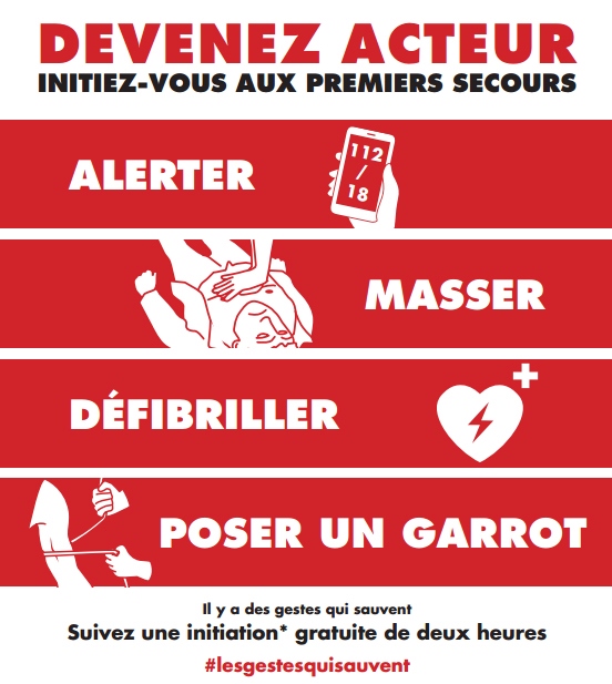 Affiche devenez acteur : initiez-vous aux premiers secours