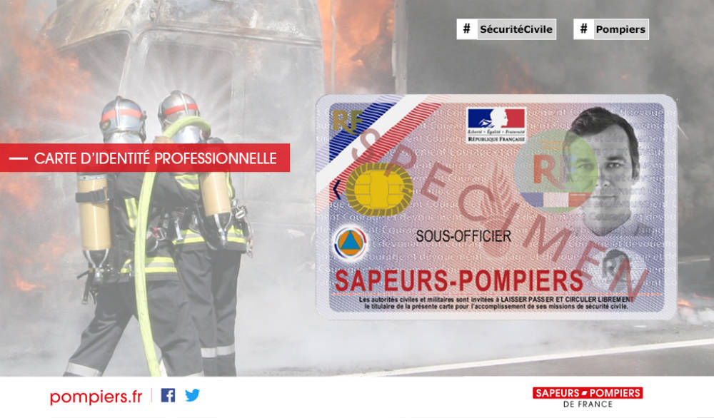 Illustration - Carte d'identité professionnelle des sapeurs-pompiers