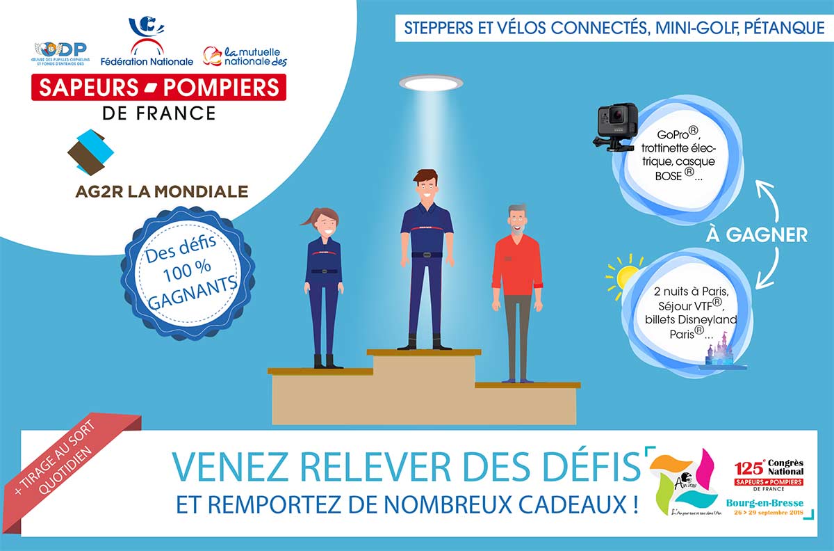 Visuel Flyer jeux-concours sapeurs-pompiers de France - Congrès 2018