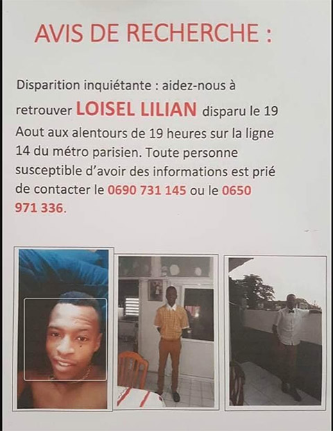 Avis de recherche : Lilian Loisel