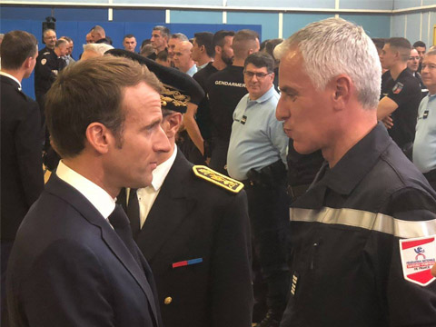 Emmanuel Macron et Grégory Allione