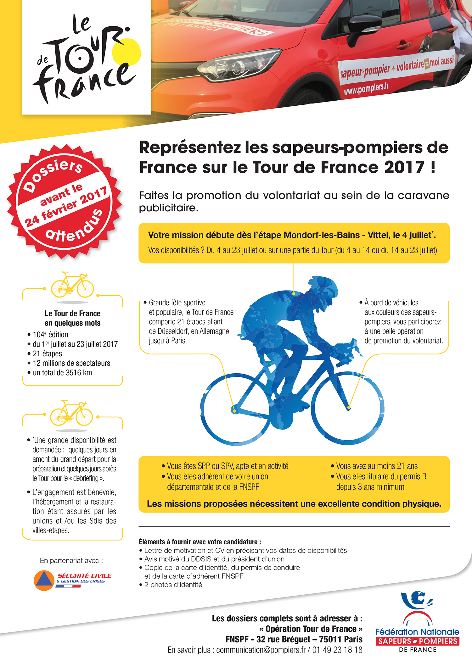 appel à candidatures - tour de france 2017