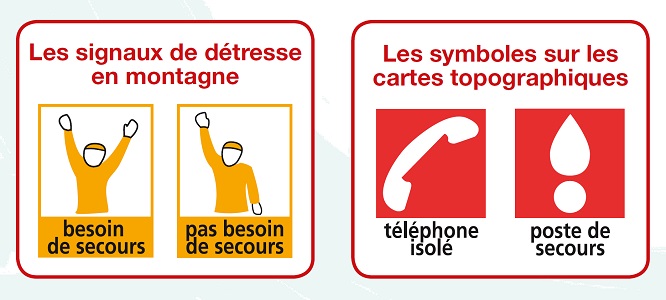 Visuel-Signaux de détresse en montagne