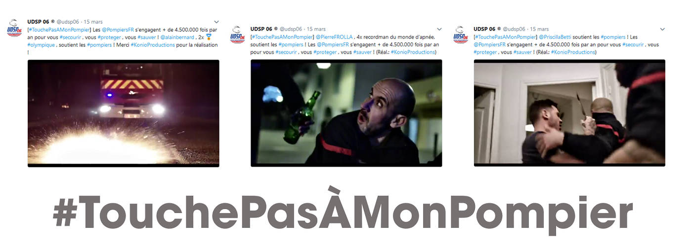 TouchePasAMonPompier - Assemblage tweets vidéos UDSP06