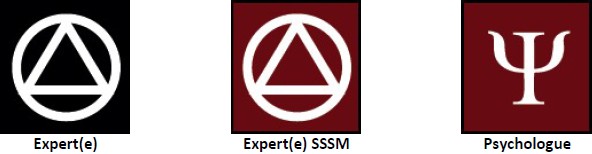 Experts : expert / experte, expert SSSM / experte SSSM, psychologue