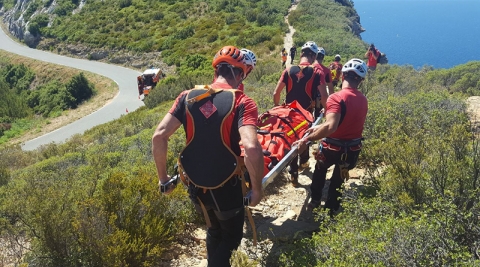 Exercice de secours en milieu périlleux