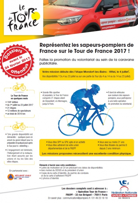 appel à candidatures Tour de France 2017