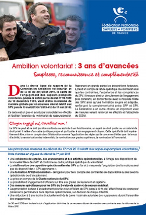 Ambition volontariat : 3 ans d'avancées - 2013