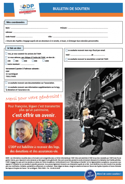 Bulletin de soutien