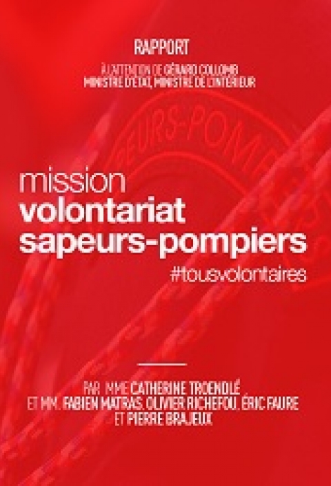 Couverture du Rapport de la Mission volontariat sapeurs-pompiers