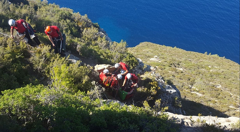 Exercice de secours en milieu périlleux