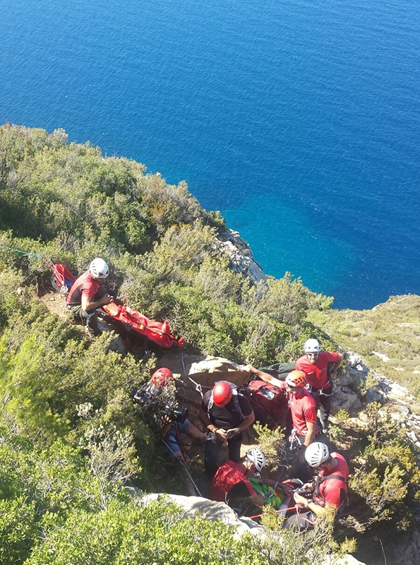 Exercice de secours en milieu périlleux